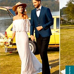 Wedding Dress- Brand New Size 10. Off the shoulder